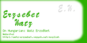 erzsebet watz business card