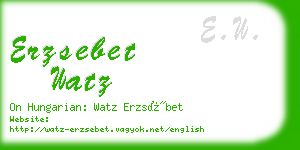 erzsebet watz business card